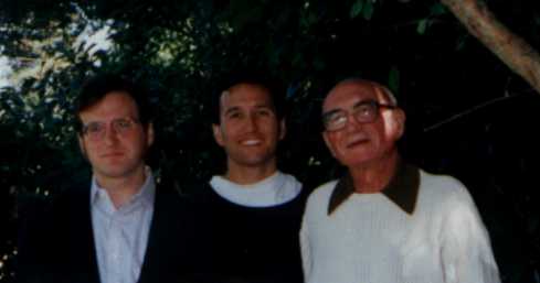 Summer of 1994 My brother Philippe (26 years old), Francis (24), and my dad (64). Mom was in the picture, but she didn't like her picture, so she cut herself out!