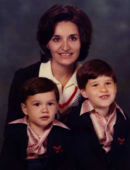 Circa 1974. Clockwise from top: Mom, Philippe (brother) and Francis (me).