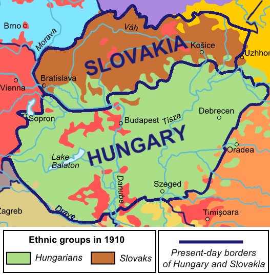 hungary slovakia map
