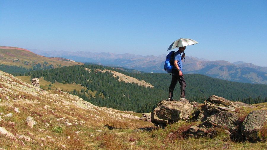 Umbrella overlooking the CDT in Colorado