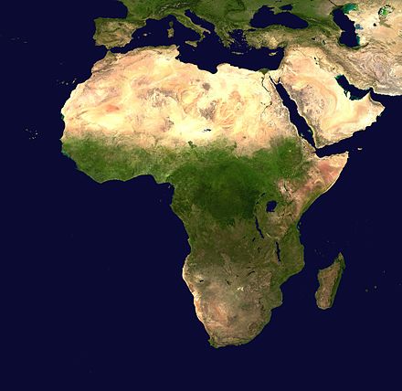 Africa satellite view from space