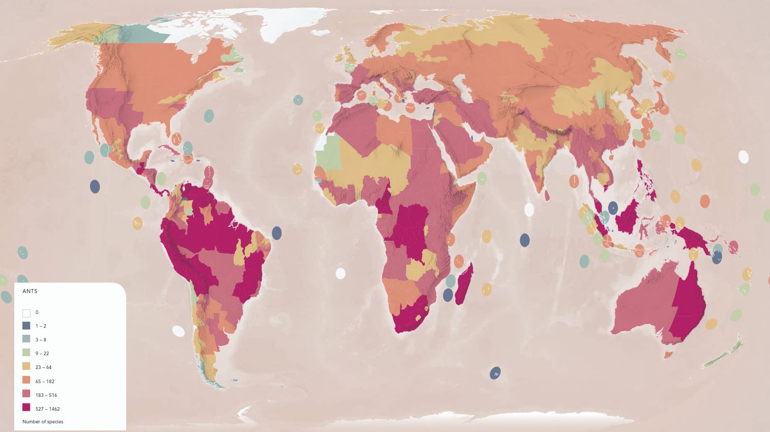 Ants world map