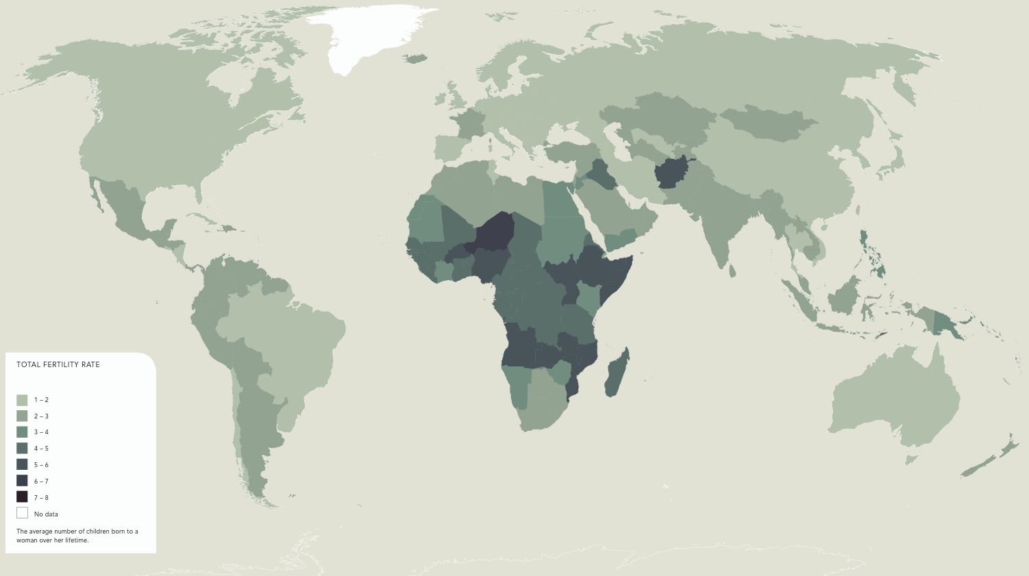 Global Fertility world map