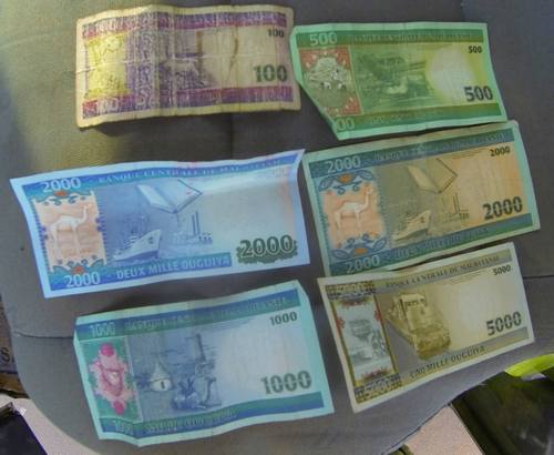 Mauritanian ouguiyas currency