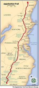 Appalachian Trail Map - AT - with zoom and magnify feature