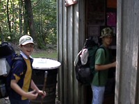 Ben and Zachary enjoying our GoLite packs. They're clearly future AT thru-hikers!