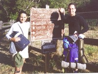 One of our early attempts at minimizing weight. Believe it or not, that is all we carried (including food and water) for our three day trip into the Ventana Wilderness in Big Sur, California.
