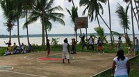Basketball game in Bocas del Toro