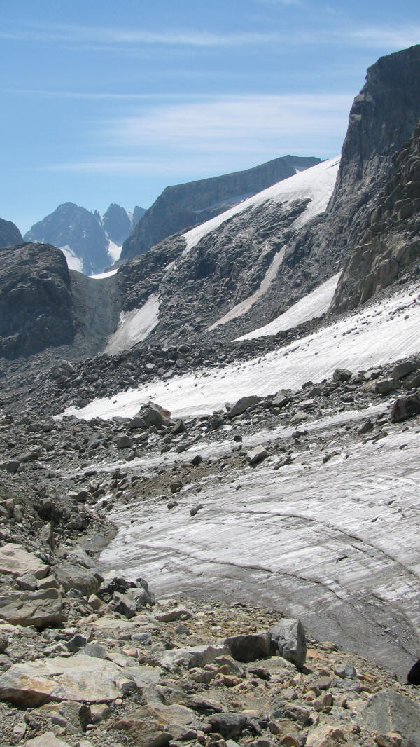 I cross through this field, straight over that mini pass straight ahead.