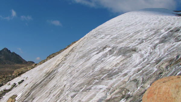 I enjoyed climbing up this slippery glacier. 