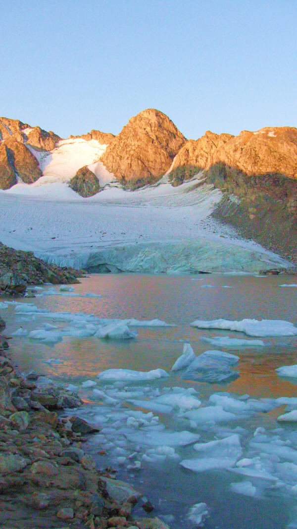 Another picture of the magical place I found. I went up the glacier that you see in this picture without an ice axe or crampons. Higher up there were crevasses everywhere.