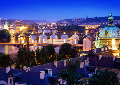 Prague at night