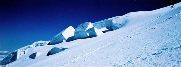 Blocks of ice. The people in the upper right hand corner give you a sense of scale.