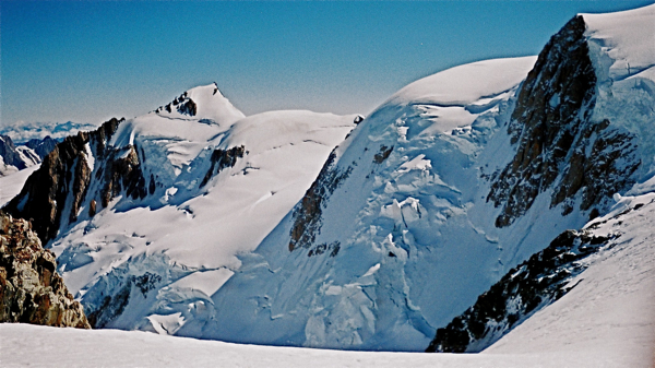 Breaking ice on Mont Blanc