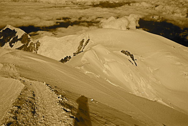 Mont Blanc through sunglasses