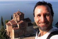 This small church has a spectacular location on the edge of Lake Ohrid. 