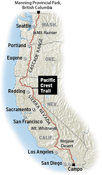 Pacific Crest Trail Map - PCT