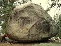 Despite walking 2,500 miles to San Jacinto, I still wasn't tough enough to move this damn rock. 
