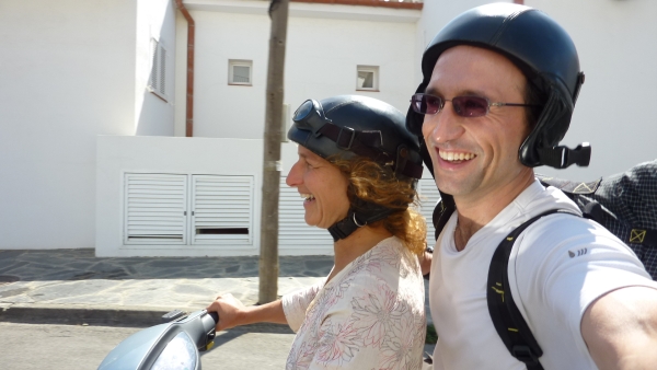 Hitchhiking on a motorcycle!