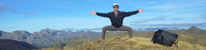 Spain-France border in Pyrenees