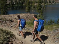 Our Gossamer Gear backpacks on the PCT were so light that doing 50km a day wasn't so hard