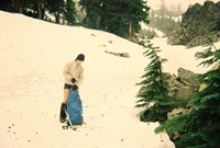 No matter which way you went on the PCT in 2006, thru-hikers had to deal with more snow than average. Northbounders hitting the Sierra Nevada faced an average snow pack of 120% of normal. Southbounders, like us, encountered average snow levels at 200% of normal throughout the Cascades. Nobos have another advantage: they usually have tracks to follow since hundreds of hikers go through the Sierra even in the early season (either on the PCT or the JMT). Our experience was more lonely. We didn't pass our first backpacker going our direction under we got to the middle of Oregon; and they were just a couple going for a weekend trip. The endless snow and solitude got to Maiu. After 200 miles, she decided to quit.