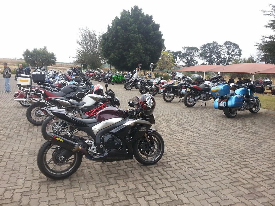 Motorcycles lined up