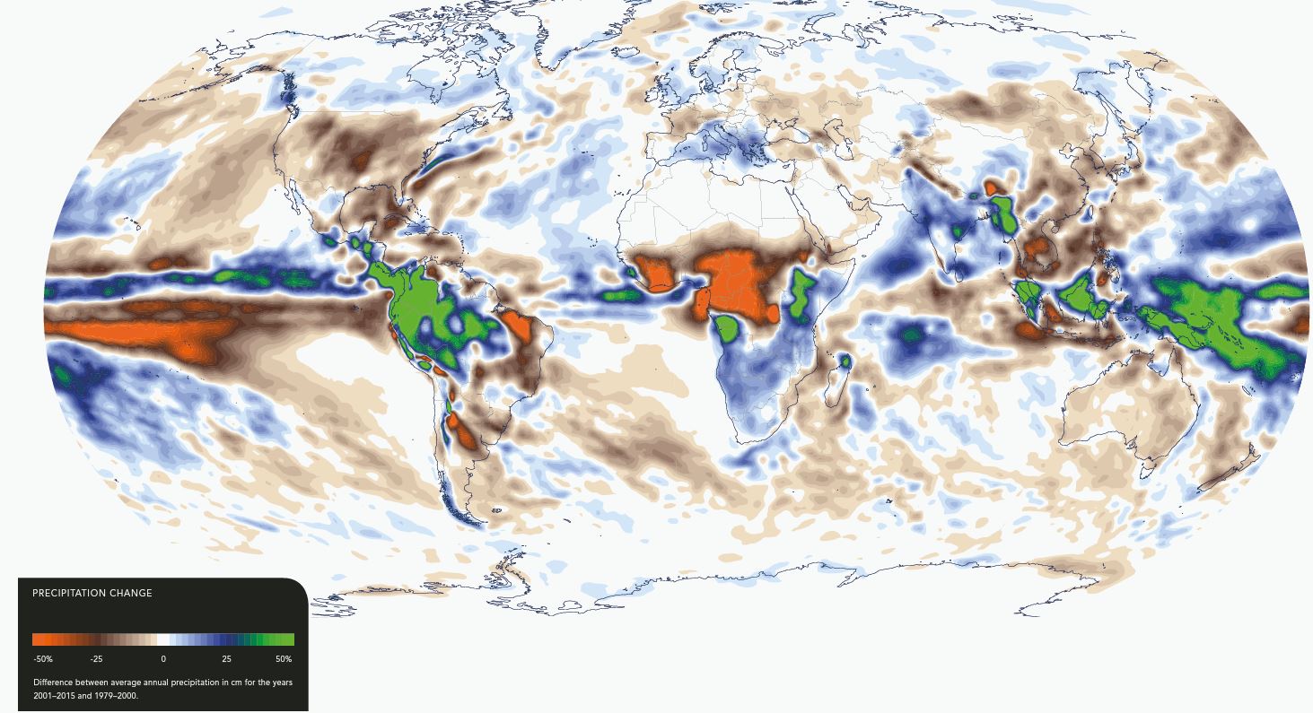 Precipitation world map
