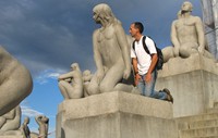 Vigeland Sculpture Park. I'm the only guy in Norway with a natural tan.