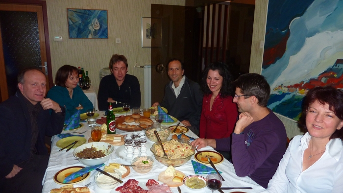 New Years Eve dinner in Slovenia