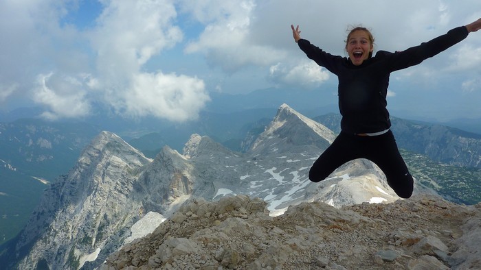 Anamarija Mismas is officially a Slovenian on summit of Mt. Triglav