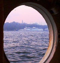 After a 30 hour boat trip, I woke up in my cabin, looked out the window, and saw Istanbul.