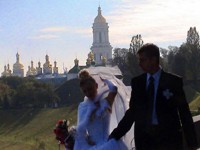 Here I am getting married to my Ukrainian wife. Just kidding... 