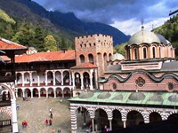 The setting of the Rila Monastery is truly magical! It's nestled in a pristine valley of the green Rila Mountains. 