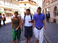 I hitchhiked and toured Slovenia with these three friendly Spaniards.