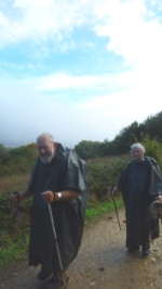 This elderly French couple started in Switzerland and went to Santiago in two big section hikes. They plodded along at a slow, but steady pace. Inspiring!